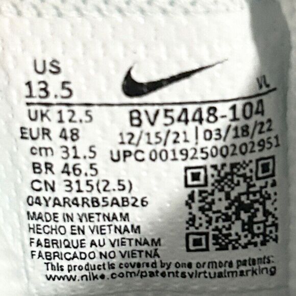 Nike Force Savage Pro 2 Shark “White Uni Red” Men’s Size 13.5 Football Cleats - Picture 8 of 8